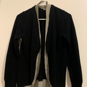Navy and White Open Cardigan